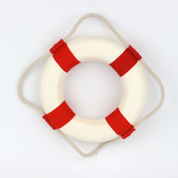 Dekorace červený záchranný kruh/kolo 20cm