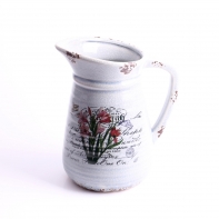 Dekorace do bytu - Keramický džbán modrý 20x16cm