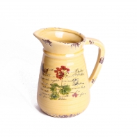 Dekorace do bytu - keramický džbán žlutý 20x16cm
