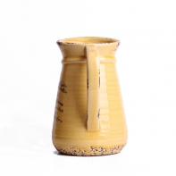 Dekorace do bytu - keramický džbán žlutý 20x16cm
