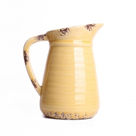 Dekorace do bytu - keramický džbán žlutý 20x16cm