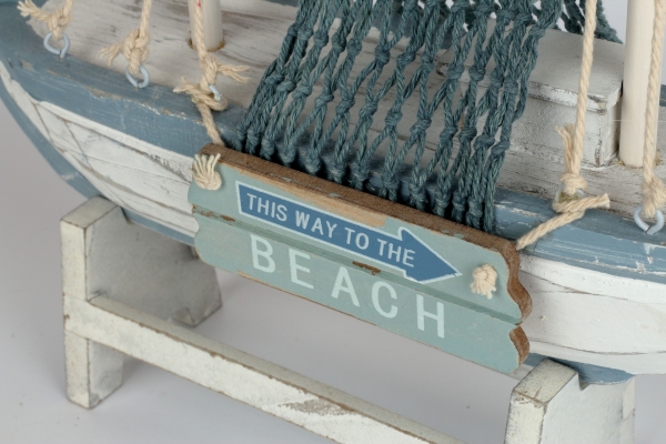 Dekorace do bytu rybářská loď 27x7,5x29,5cm