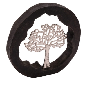 Dekorace do ložnice strom v kruhu 25x3x25cm
