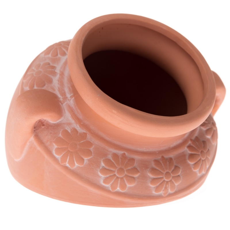 Dekorace do zahrady keramická nádoba 17x13x16,5cm