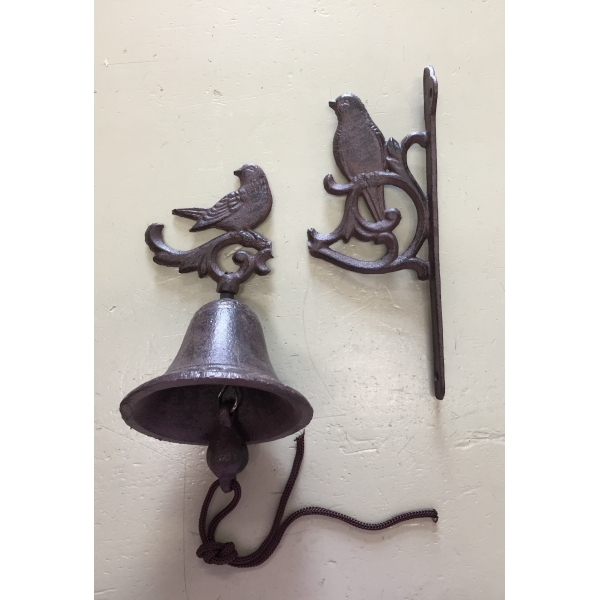 Dekorace do zahrady zvonek dva ptáci - vyřazeno