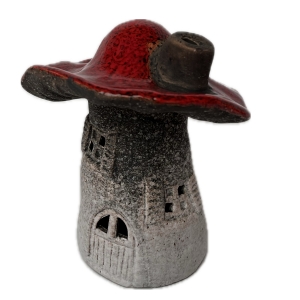 Dekorace domeček houba 12x12x14,5cm Typ C