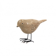 Dekorace dřevěný ptáček - imitace polyresin