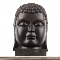 Dekorace hlava Buddhy 23x23x39cm