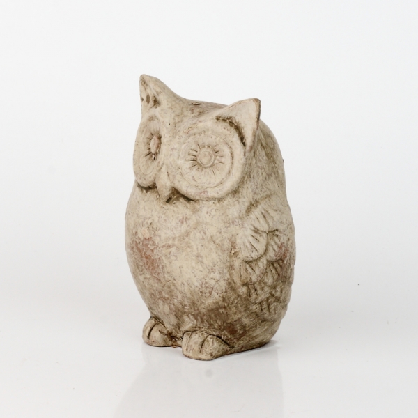 Dekorace keramická sova 14x9cm