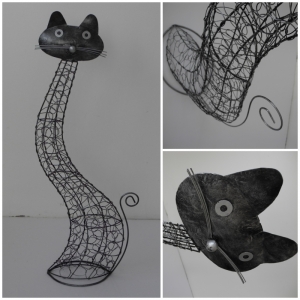 Dekorace kočka 80cm