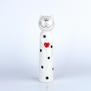 Dekorace kočka s puntíky 25 cm