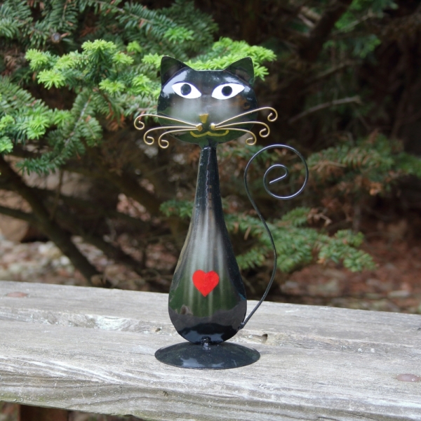 Dekorace kočka stojící 24cm