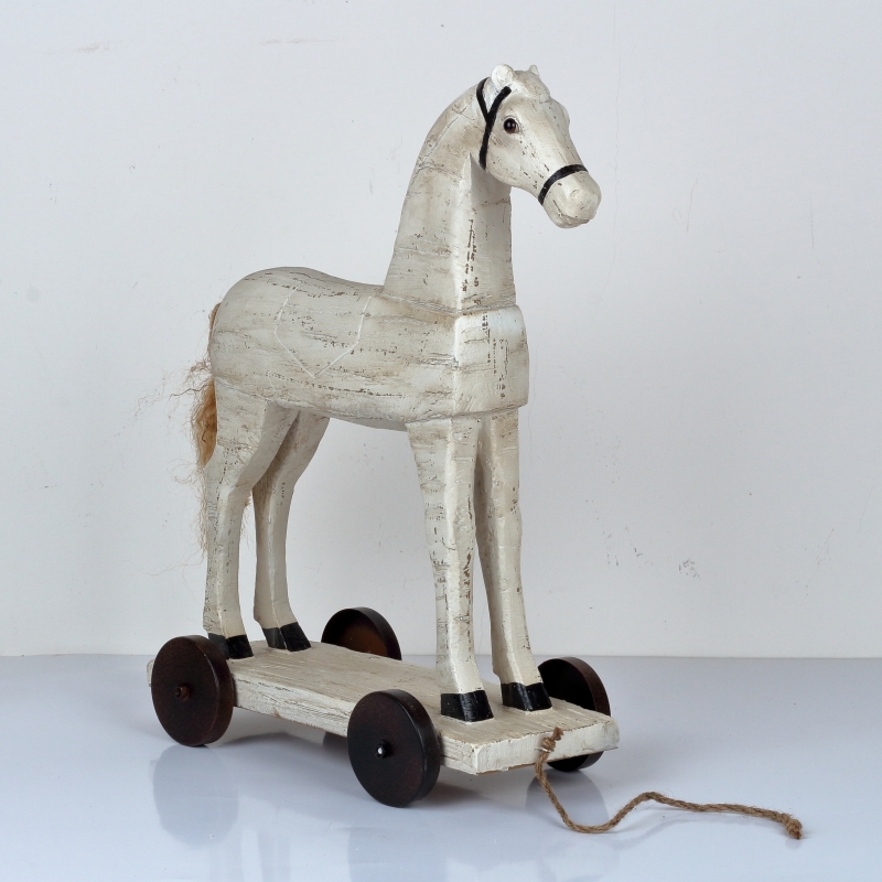 Dekorace koník na kolečkách 50cm