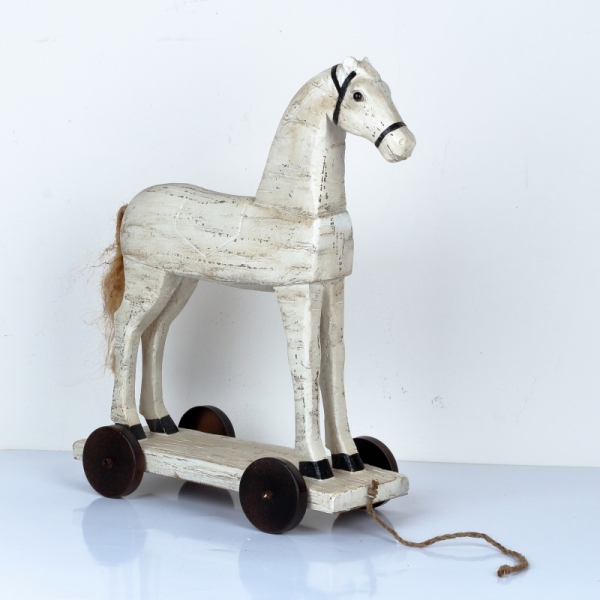 Dekorace koník na kolečkách 50cm