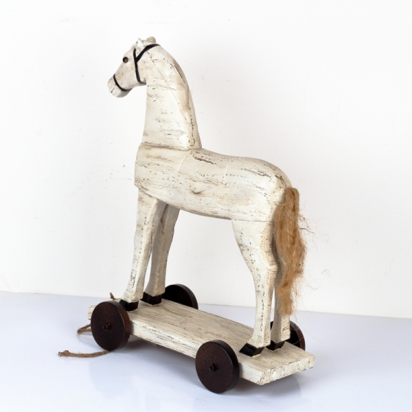 Dekorace koník na kolečkách 50cm