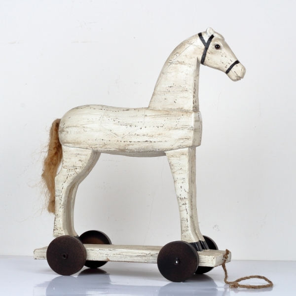 Dekorace koník na kolečkách 50cm