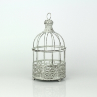 Dekorace kovová klec Romantic 11x20cm