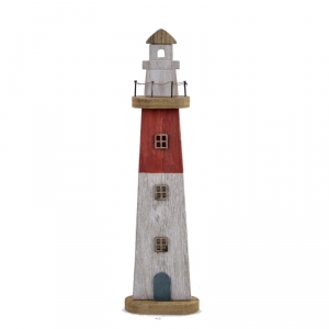 Dekorace maják s vyhlídkou červený 53cm