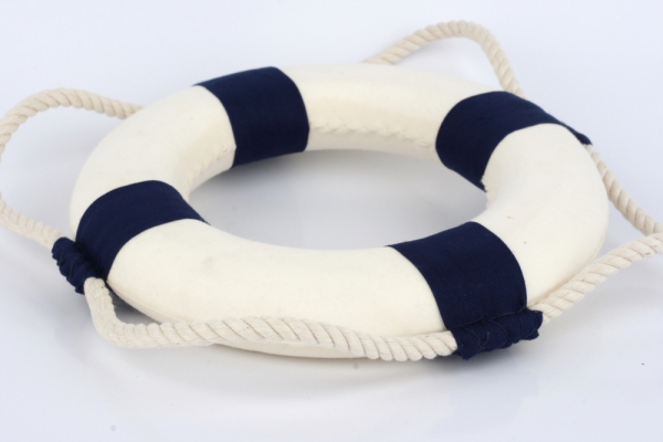 Dekorace modrý záchranný kruh/kolo 20cm