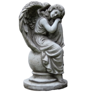 Dekorace na hřbitov anděl 19x17x36