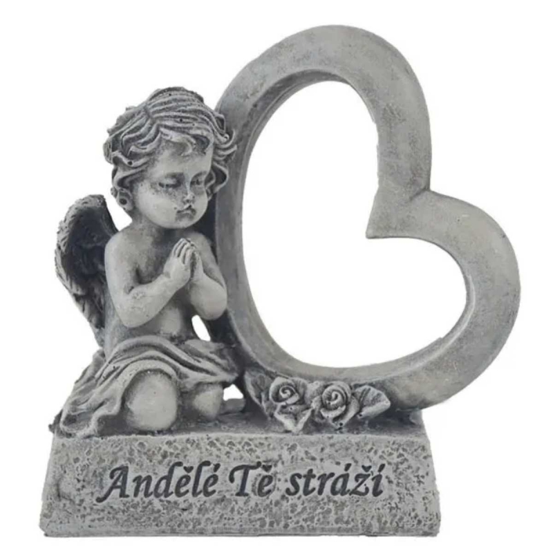 Dekorace na hrob „Andělé tě stráží“ 10,5 cm