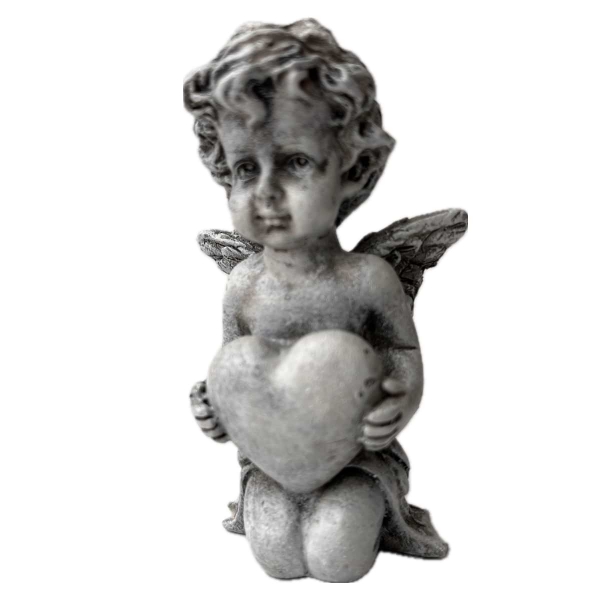 Dekorace na hrob - smutný andílek 8cm 