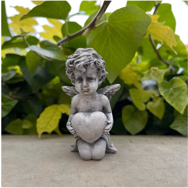 Dekorace na hrob - smutný andílek 8cm 
