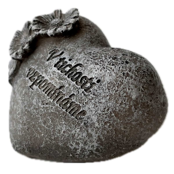 Dekorace na hrob - tichý projev lásky 5 x 6,5 x 5,5 cm 