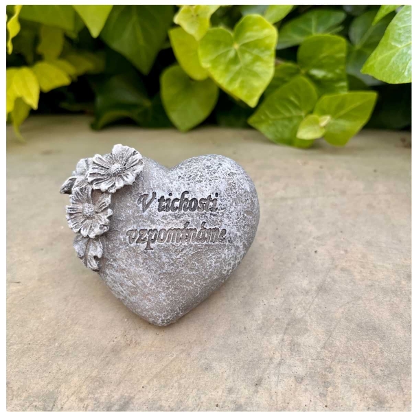 Dekorace na hrob - tichý projev lásky 5 x 6,5 x 5,5 cm 