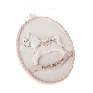 Dekorace na vánoce s koníkem 4,5x5,5cm