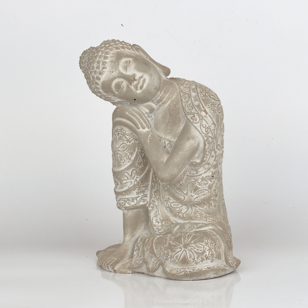 Dekorace na zahradu Buddha beton 18x24x15cm