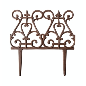 Dekorace na zahradu plůtek litinový 27x3x27cm