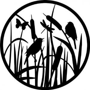 Dekorace na zeď kruhová kovová 60,3 x 60,3 x 1,5 cm ptáčci