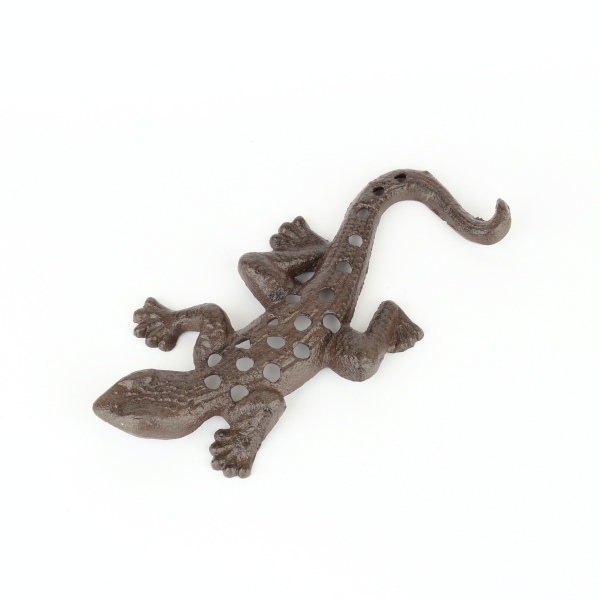 Dekorace na zeď litinová ještěrka 20cm