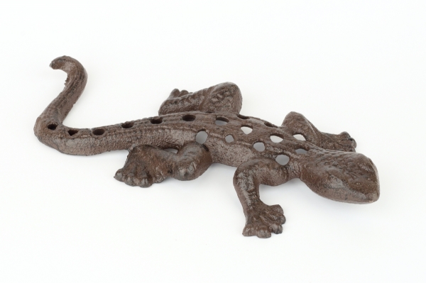 Dekorace na zeď litinová ještěrka 20cm