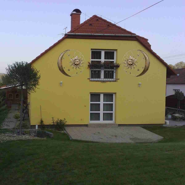 Dekorace na zeď měsíc a slunce 75 cm pravé