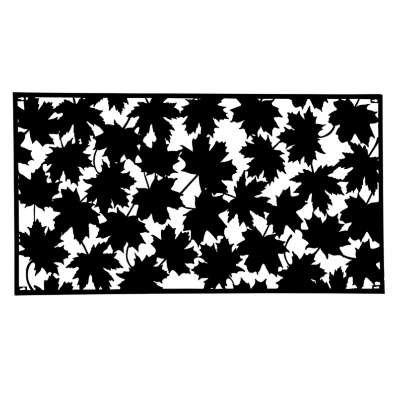 Dekorace na zeď obdélníková kovová 120 x 60,2 x 1,5 cm listy