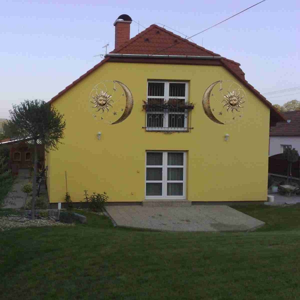 Dekorace na zeď slunce a měsíc 75cm