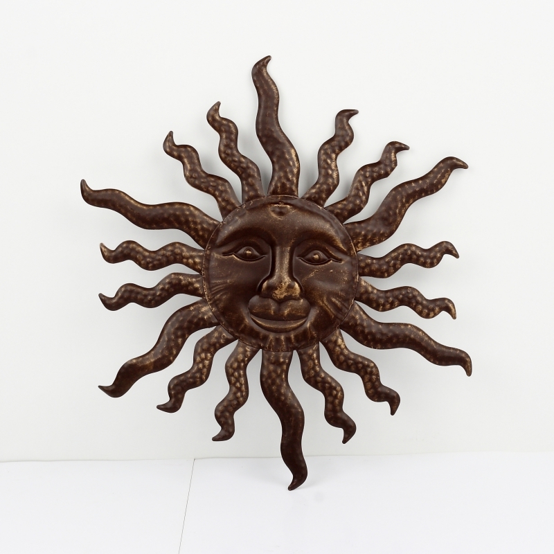 Dekorace na zeď slunce s širokými paprsky 40cm