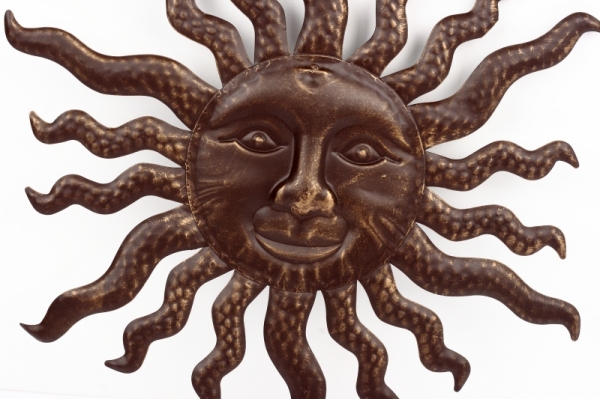 Dekorace na zeď slunce s širokými paprsky 40cm