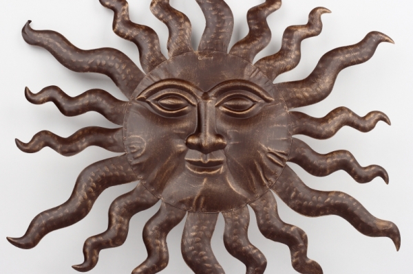 Dekorace na zeď slunce s širokými paprsky 60cm