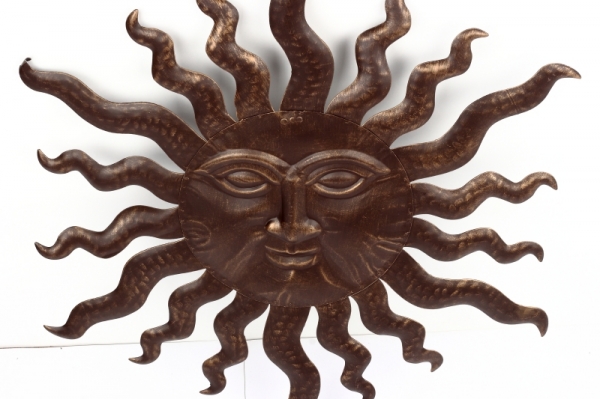 Dekorace na zeď slunce s širokými paprsky 60cm