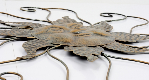 Dekorace na zeď slunce zlaté 65cm