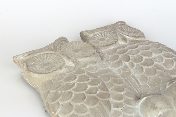 Dekorace na zeď sova beton 24x30,5x3 cm