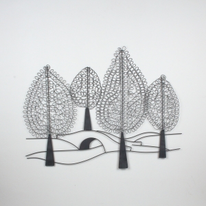 Dekorace na zeď stromy 103x78cm