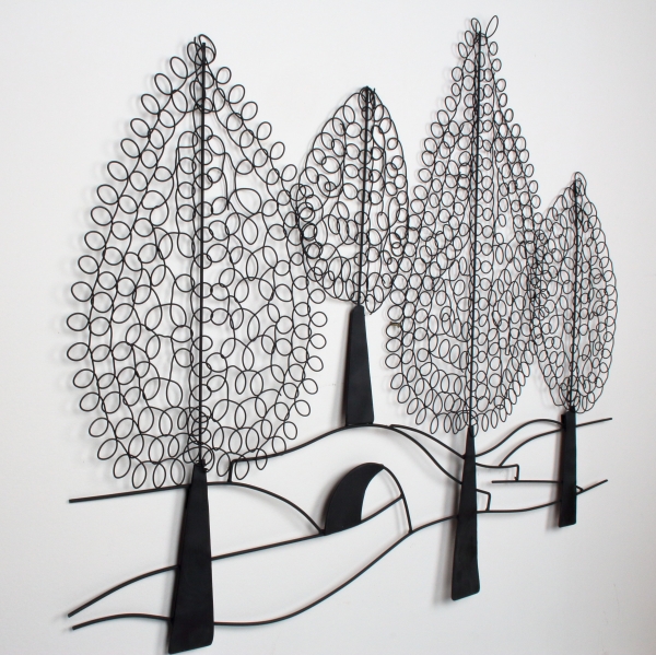 Dekorace na zeď stromy 103x78cm