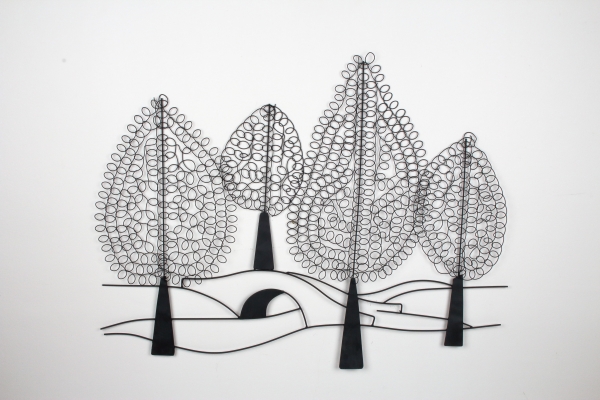 Dekorace na zeď stromy 103x78cm