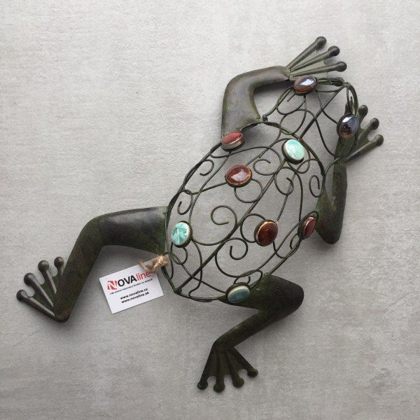 Dekorace na zeď žába 38x20x8cm