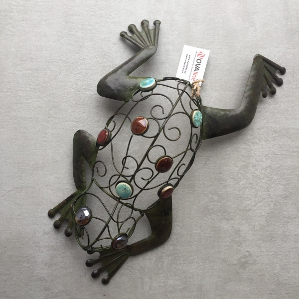 Dekorace na zeď žába 38x20x8cm