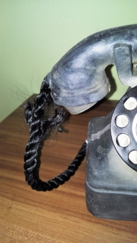 Dekorace retro telefon 12x12cm - vyřazeno dek4606